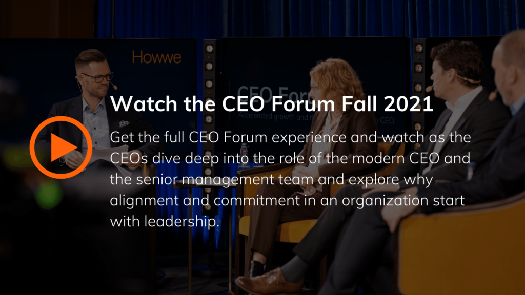 CEO FORUM experience 1 Q&A from CEO Forum: "Pick your path - the role of the modern leader" CEO Forum